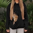 thumbnail image 1 of KANG Winter Hooded Sweatshirt With Pocket And Pouch For Cat Mom Comfort, 1 of 6