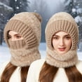 thumbnail image 1 of KANG Winter Thermal Knitted Hood For Windproof Full Face Skiing Cycling Outdoor Sports Khaki One Size, 1 of 4