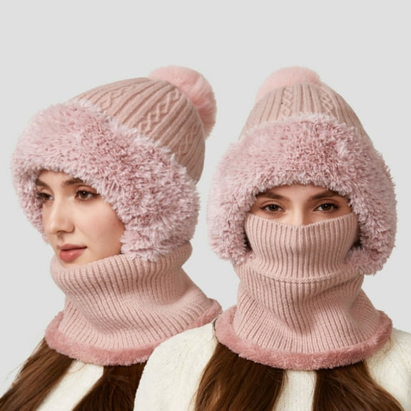 KANG Winter Thermal Scarf Hat For Outdoor Activities Fleece Lined Cold Weather Face Windproof Ear Warmers