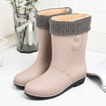 thumbnail image 1 of KANG Women Rain Shoes Shoes Comfortable Light Ankle Rain Boots Frosted Rain Boots Collar Gardening Boots Ultra Lightweight Portable Garden Shoes Outdoor Rain Boots, 1 of 4