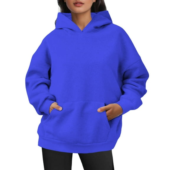 KANG Women's Casual Hooded Sweatshirt Soft Comfortable Pullover Fleece Hoodie For Everyday Wear Basic Loungewear Lightweight Versatile