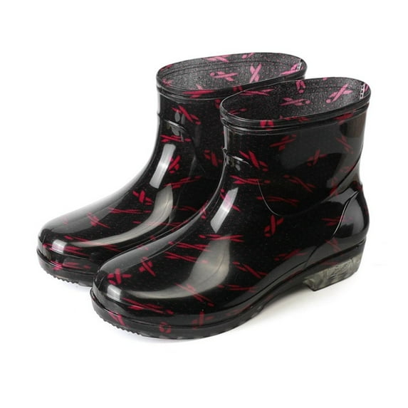 KANG Women's Low Cut Rain Boots Garden Kitchen Shoes Comfortable Lightweight All Season Casual Footwear