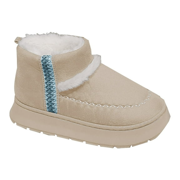 KANG Women's Snow Boots Winter Warm Slip Comfortable Casual Ethnic Lace Up Flat Shoes For Outdoor Indoor Daily Wear