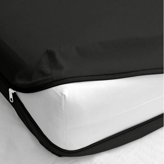 KANISHKA BEDDING Microfiber Bed Sheet Set Zippered Microfiber Fitted Sheet Set | 14" Deep Pocket | Includes 1 piece Fitted Sheets | King Size, Dark Grey Color