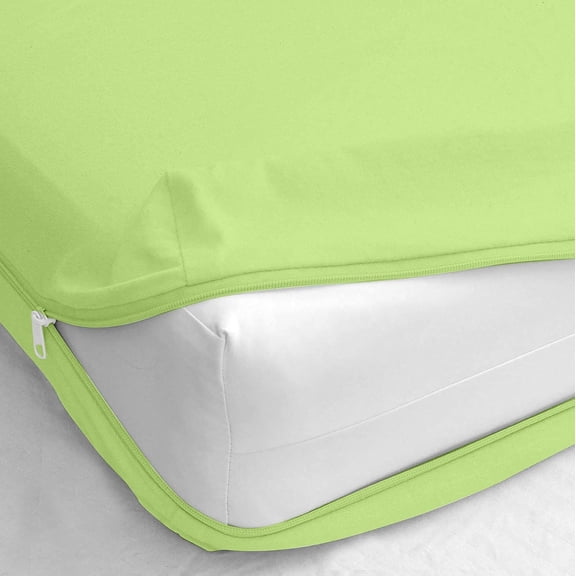 KANISHKA BEDDING Microfiber Bed Sheet Set Zippered Microfiber Fitted Sheet Set | 14" Deep Pocket | Includes 1 piece Fitted Sheets | King Size, Sage Green Color