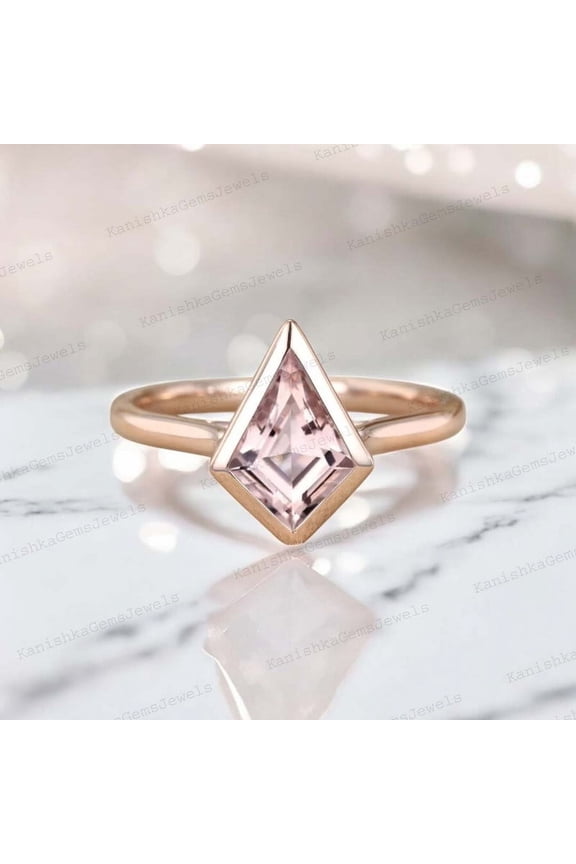 2Ct 7mm / Vintage Morganite Proposal Ring Solitaire Statement Women Jewelry Peach Gemstone Proposal Ring Gift For Wife