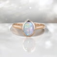thumbnail image 1 of KANISHKAGEMS&JEWELS 8x6MM / 2Ct Oval Cut Opal Engagement Ring Solitaire Statement Women Jewelry October Birthstone Gift Ring, 1 of 3
