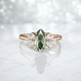 thumbnail image 1 of KANISHKAGEMS&JEWELS 9x7MM / 1.5Ct Marquise Cut Peridot Engagement Ring CZ Diamond Cluster Wedding Ring Anniversary Gift For Wife, 1 of 3