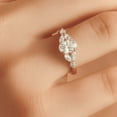 thumbnail image 1 of KANISHKAGEMS&JEWELS Oval Moissanite Engagement Ring Vintage Cluster Rose Gold Anniversary Ring Marquise Diamond Wedding Bridal Handmade Art Deco Gift Ring, 1 of 5