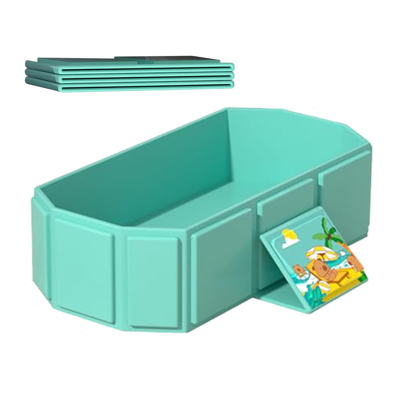 KANOHENO Collapsible Kid Bathtub for Newborn to Toddler,Children's Foldable Bathtub,Portable Shower Tray,Large Spacious Design For Family Use and Easy Storage
