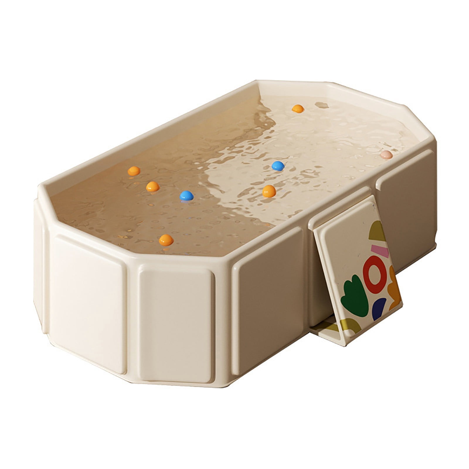 KANOHENO Collapsible Kid Bathtub for Newborn to Toddler,Foldable Toddler Tub with Drain Plug,Non-Slip Portable Infant Bath Tub for Travel,Storage & Outdoor Use