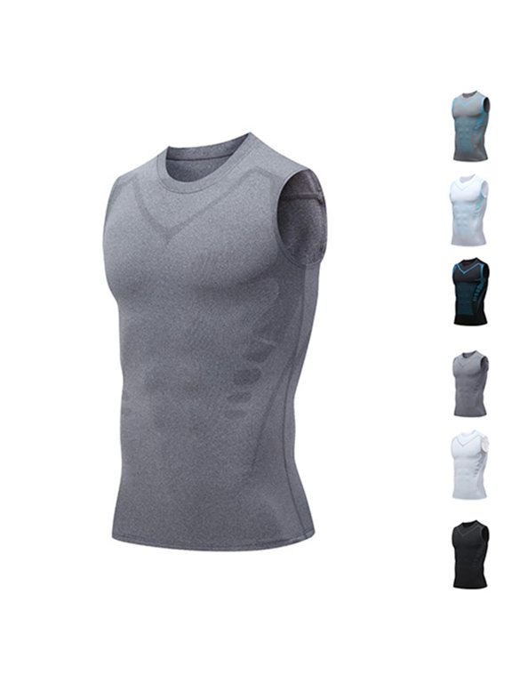 KANOHENO Compression Vest for Men,New Version Ionic Shaping Sleeveless Shirt,for Gym,Running