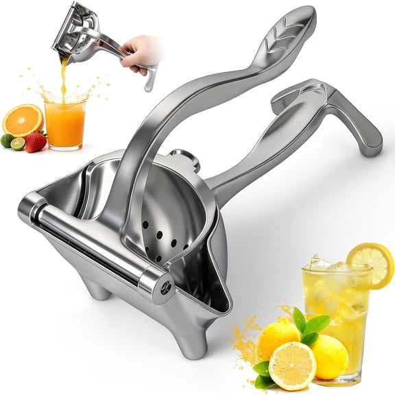 KANOHENO Hand Juicer Squeezer,Heavy Duty Manual Fruit Juicer Press with Large Capacity,Detachable Aluminum Alloy Juice Extractor