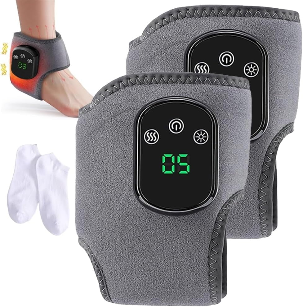 KANOHENO Foot Massager,3 Vibration Modes & 5 Heat Levels,Portable Foot Triple Method Massager for Neuropathy & Circulation & Pain Relief