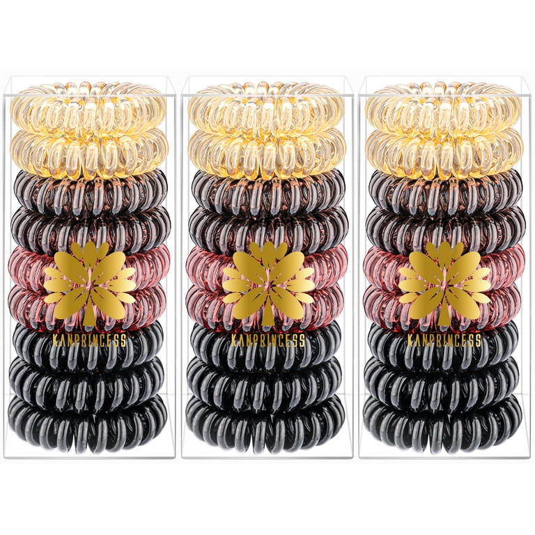KANPRINCESS 27 PCS Spiral Hair Ties, Non-Tangle, Waterproof  display picture 1