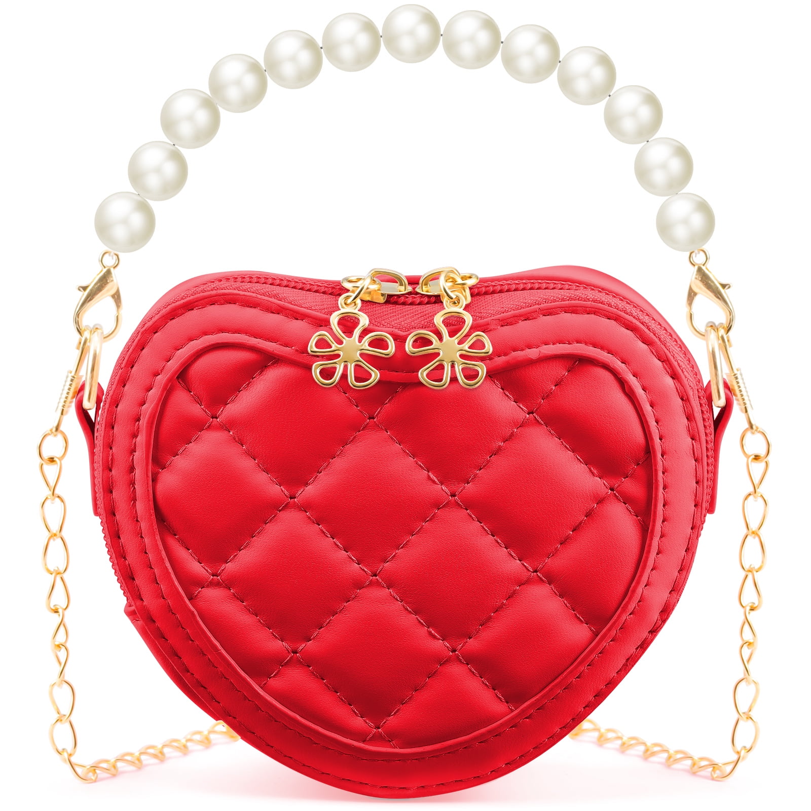 KANPRINCESS Toddlers Heart Shaped Crossbody Bag, Cute Handbag, Shoulder