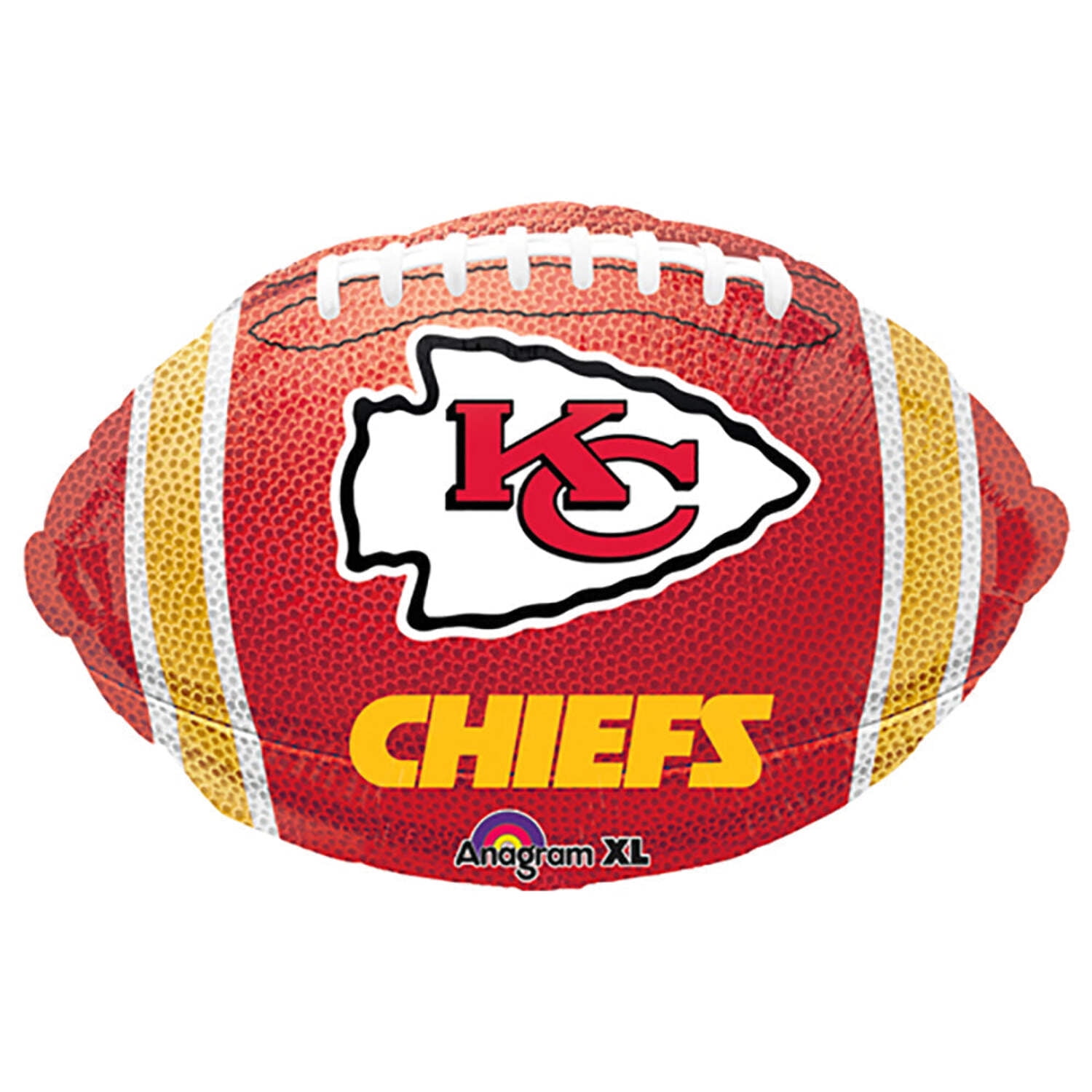 KANSAS CITY BALLOON FOOTBALL - FOR A CHIEFS THEMED PARTY - PARTY SUPPLIES DECORATIONS - 1PC