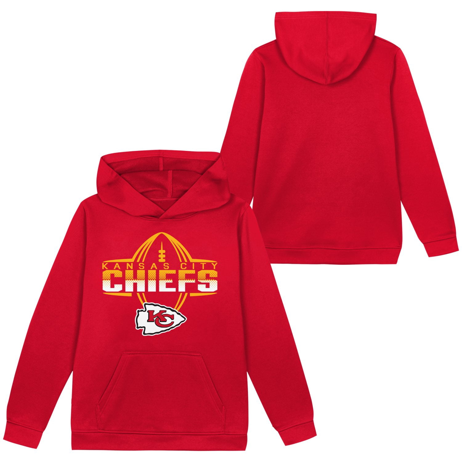 KANSAS CITY CHIEFS NFL Boys Hoodie Fleece Game Day Fan Apparel