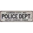 thumbnail image 1 of KANSAS CITY, MO POLICE DEPT. Home Decor Metal Sign Gift 6x18 206180012027, 1 of 1