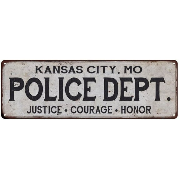 KANSAS CITY, MO POLICE DEPT. Home Decor Metal Sign Gift 6x18 206180012027