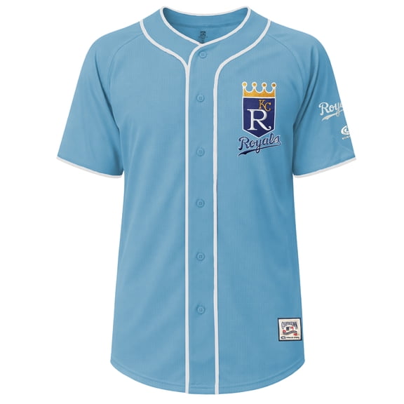 MLB Kansas City Royals Men's Alternate Color Cooperstown Full Button Jersey