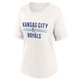 thumbnail image 1 of Kansas City Royals Women's White Out Run Bi-Blend Rolled Cuff T-Shirt, Up to Size 3XL, 1 of 1