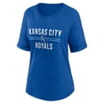 thumbnail image 1 of Kansas City Royals Women's Royal Out Run Bi-Blend Rolled Cuff T-Shirt, Up to Size 3XL, 1 of 1