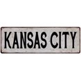 thumbnail image 1 of KANSAS CITY Vintage Look Rustic Metal City State Sign 8 x 24 Matte Finish Metal 108240041322, 1 of 1