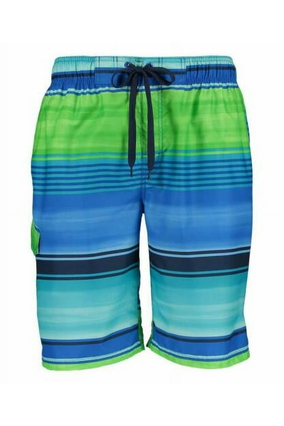 MEN'S AVALON ROYAL BLUE/GREEN SWIM TRUNKS/SHORTS SIZE LARGE