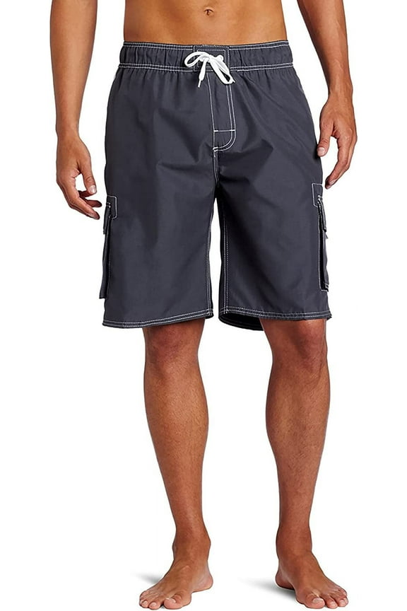 MEN'S BARRACUDA CHARCOAL SWIM TRUNKS/SHORTS XL