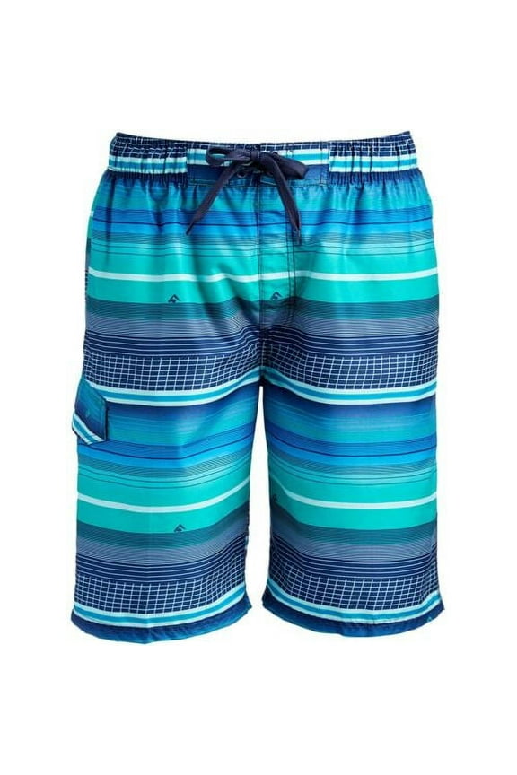 MEN'S SPRINT BLUE/GREEN SWIM TRUNKS/SHORTS SMALL