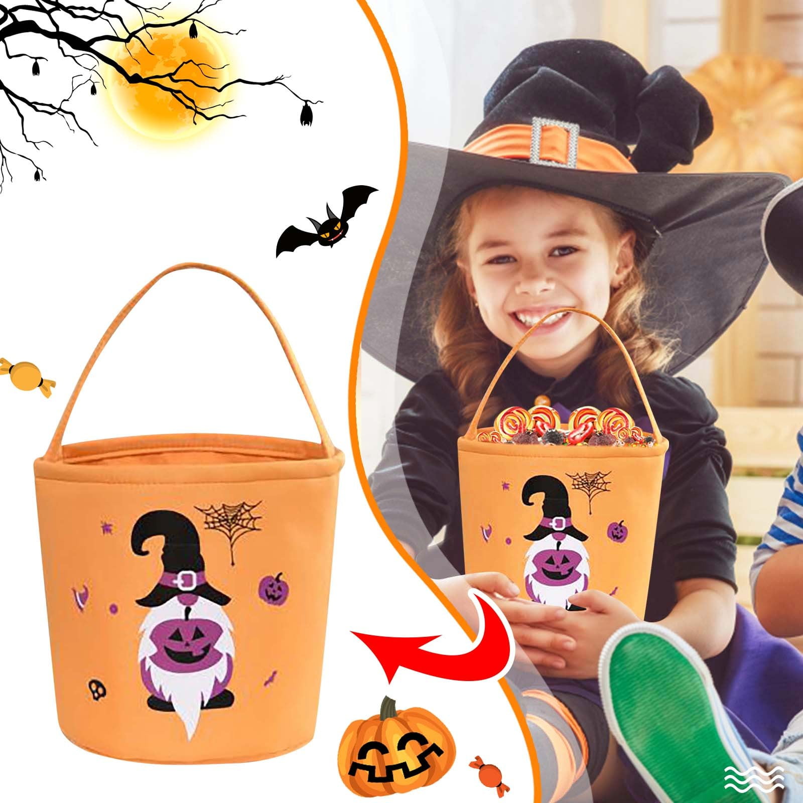 KANY Halloween Children's Candy Bags Candy Baskets Halloween Party