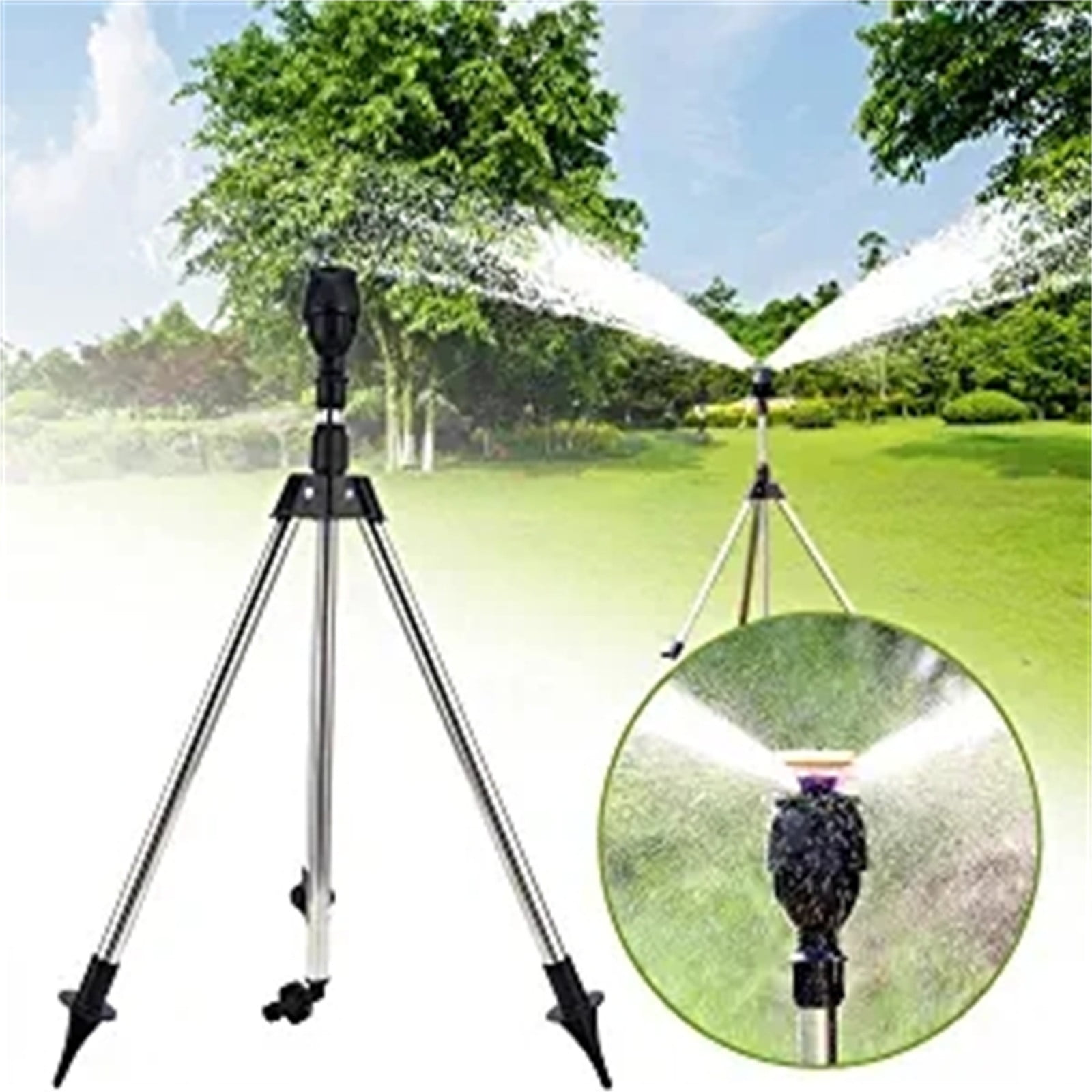 KANY Rotating Tripod Sprinkler, 360 Degree Automatic Water Dripper