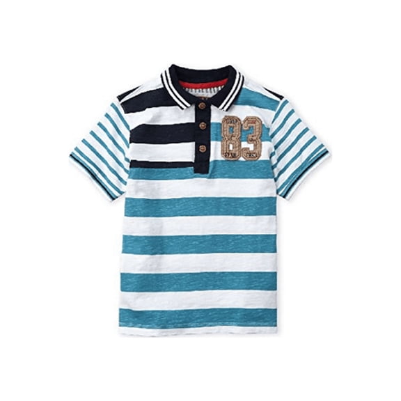 KANZ Boy's Embroidered Stripe Knit Polo Size 4