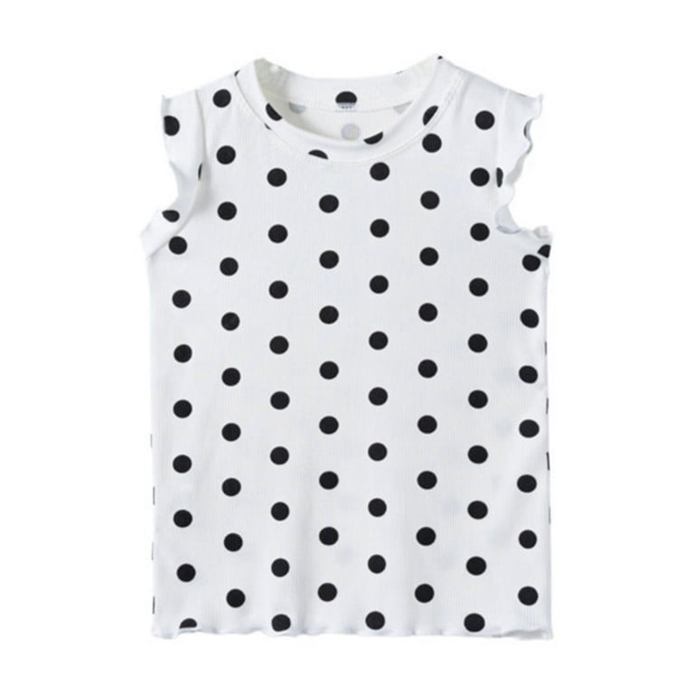 ♪MOMOKA3kidsmom♪  KAOOCXU Boy Girl Lovely T-Shirts Polka Dot Printed Butterfly