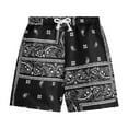 thumbnail image 1 of KAOOCXU Boy Versatile Trousers Printing Stylish Elastic Waistband Shorts Drawstring Casual Sweatshorts Relaxed Fit Trendy Wear, 1 of 2