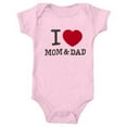 thumbnail image 1 of KAOOCXU Boys Girl Comfort Onesie Letter Printed Short Sleeve O-Neck Bodysuit Cotton Love Heart Bodysuit Skin Friendly Lightweight Home Clothing, 1 of 2