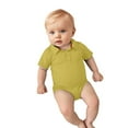 thumbnail image 1 of KAOOCXU Boys Girl Comfort Onesie Solid Color Short Sleeve Turndown Collar Polo Shirt Romper Button Up Jumpsuit Skin Friendly Lightweight Home Clothing, 1 of 4