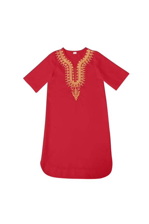 Boys Girls Kids African Classic T-Shirts Childrens Dashiki Casual Loose Shirt Spring Autumn Outdoor Activities Wears