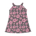 thumbnail image 1 of KAOOCXU New Dress For Girl Palm Flower Printed Sleeveless 0-Neck Strap Dresses Skin Friendly Relaxed Fit Activewear, 1 of 4