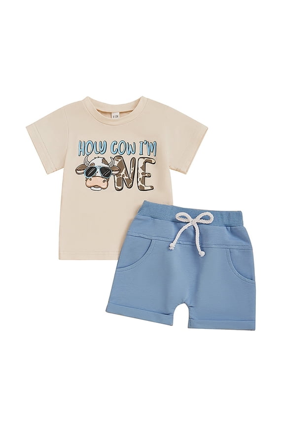 New Outfits Toddler Baby Boy First 2Nd Birthday Outfit Short Sleeve Birthday Shirt Shorts Cake Summer Outfit Shirt Shorts Set