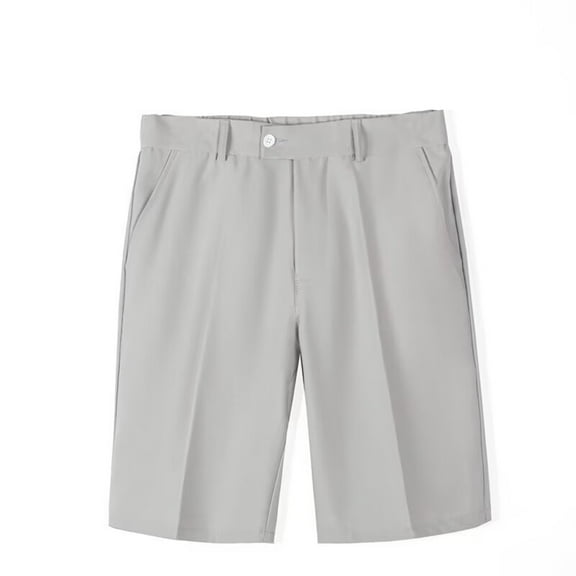 KAOOCXU Simple Trousers For Men Solid Color Comfort Breathable Suit Shorts Casual Button Up Straight Leg Sweatpants With Pockets Suitable Casual Formal Occasions