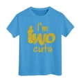 thumbnail image 1 of KAOOCXU Toddler Girls T-shirts Im Two Cute Shirt Girl 2 Years Old Second Birthday Casual Daily Wear, 1 of 4