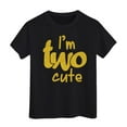 thumbnail image 1 of KAOOCXU Toddler Girls T-shirts Im Two Cute Shirt Girl 2 Years Old Second Birthday Holiday Vacation Beach Tee, 1 of 4