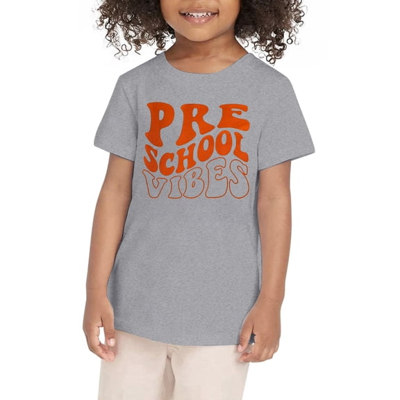 KAOOCXU Toddler Kids Baby Boy Girl T-Shirts Summer First Day Of School In My Preschool Shirt Toddler Kindergarten Tops Spring Autumn Leisure Tshirt