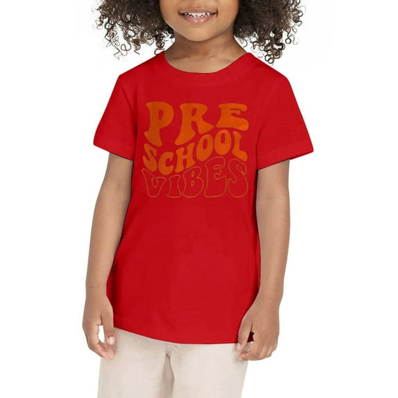 KAOOCXU Toddler Kids Baby Boy Girl T-Shirts Summer First Day Of School In My Preschool Shirt Toddler Kindergarten Tops Cozy Breathable Fashionable Apparel