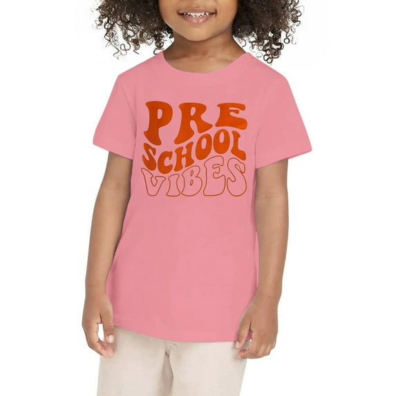 KAOOCXU Toddler Kids Baby Boy Girl T-Shirts Summer First Day Of School In My Preschool Shirt Toddler Kindergarten Tops Cozy Breathable Fashionable Apparel