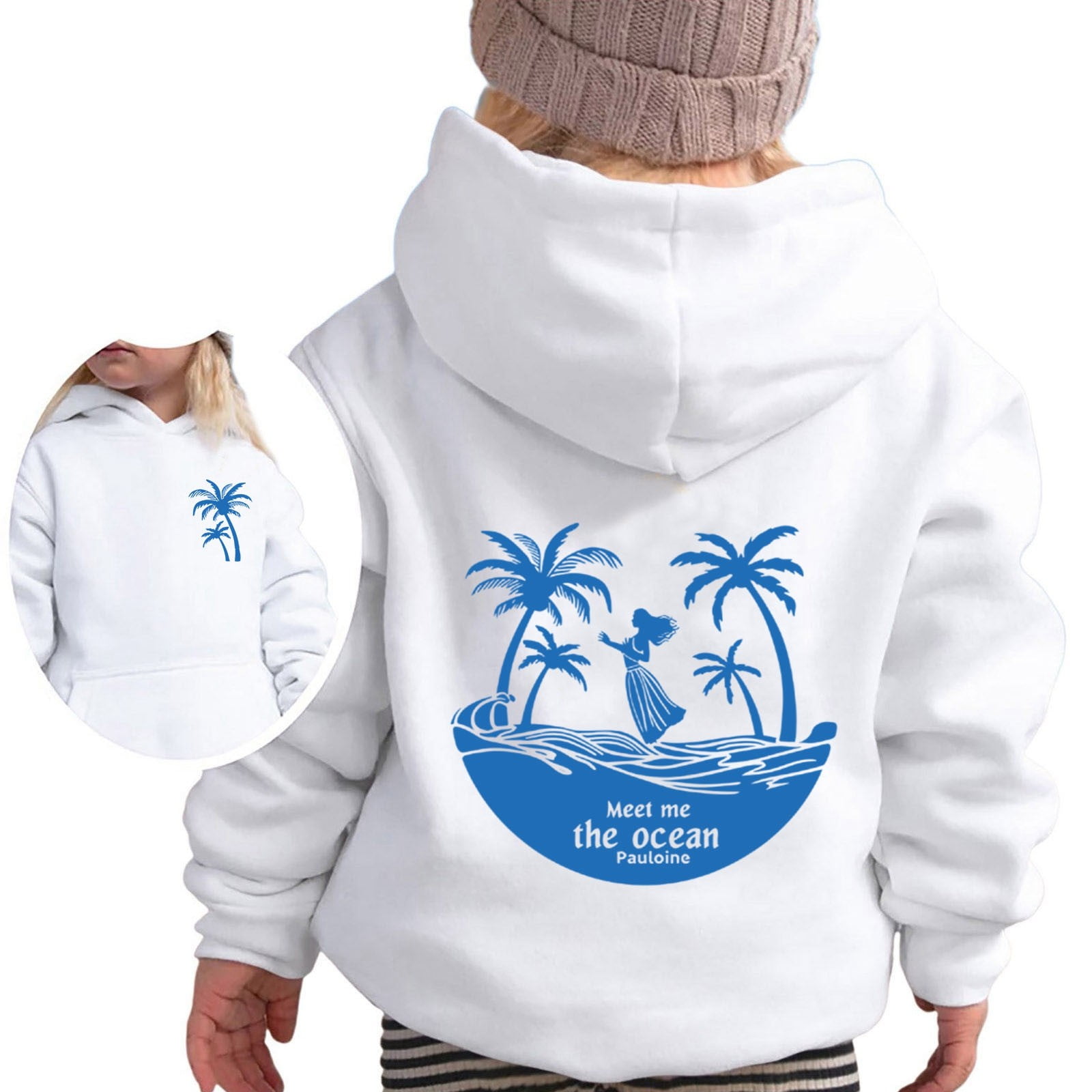 Toddler Nunu Textured Kangaroo Pocket Pullover Hoodie (1-6y) - 3 Colors main image 1