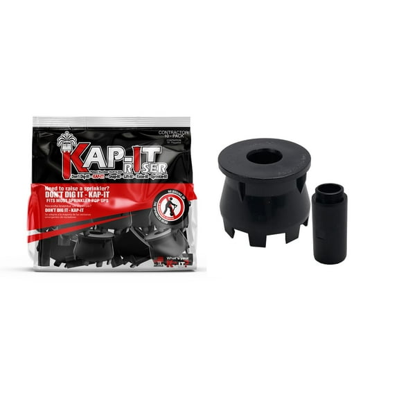 KAP-IT Pop-Up Sprinkler Riser Extension, 1.5 in Threaded Male to 1.5 in Threaded Male, Drip Irrigation Riser Adapter, 10 Pack