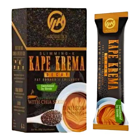 KAPE KREMA Decaf Coffee with & Chia Seeds, 10 Sachetd, 21 grams
